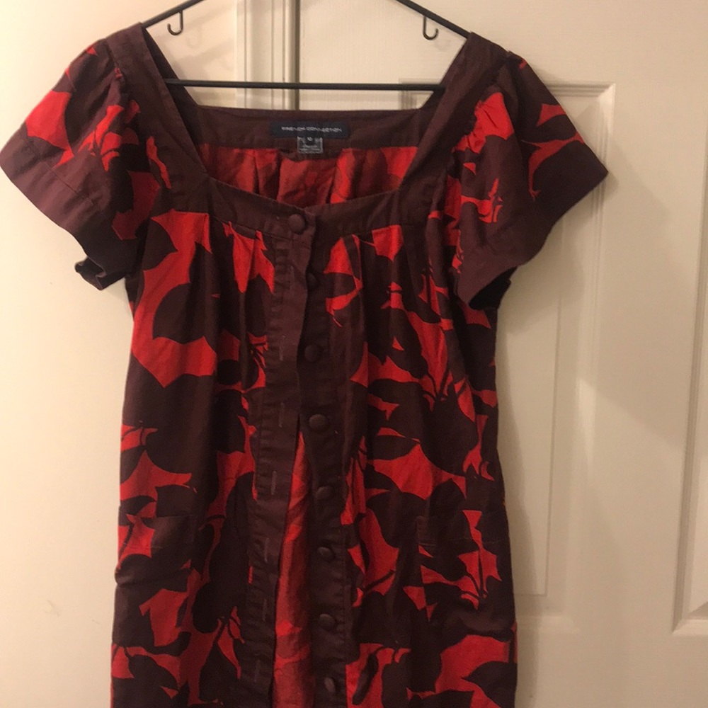 French Connection Flower Print 2 pocket dress